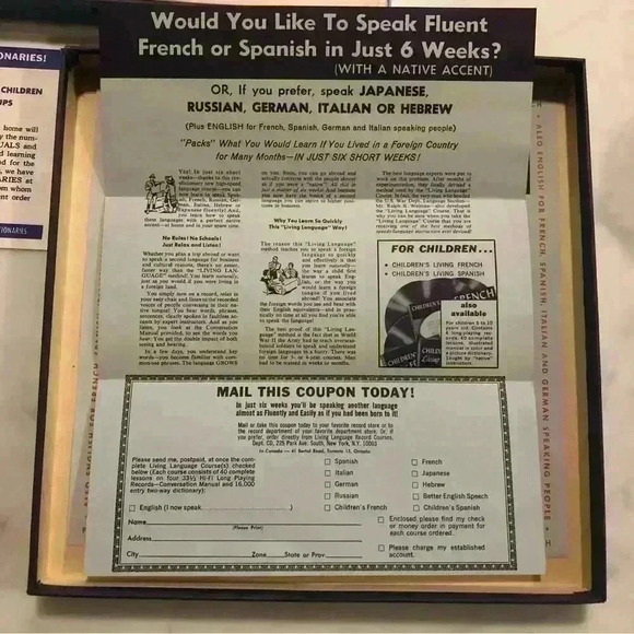 1955 The Living Language Course French lessons on 4 hifi 33 1/3 RPM Records - Picture 15 of 16